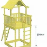 Ξύλινος πύργος pagoda ύψος τσουλήθρας 120εκ.