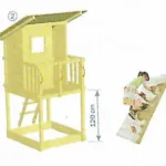 Ξύλινος πύργος beach hut ύψος τσουλήθρας 120 εκ. Ξύλινος πύργος beach hut ύψος τσουλήθρας 120 εκ.