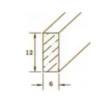 Δοκός 6x12 εκ πλανισμένη εμποτισμένη Δοκός 6x12 εκ πλανισμένη εμποτισμένη