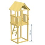 Ξύλινος Πύργος Παιδικής Χαράς Kiosk 150εκ. με Προέκταση