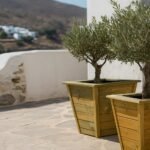 Ξύλινη Γλάστρα Βέρνη 65εκ. ύψος